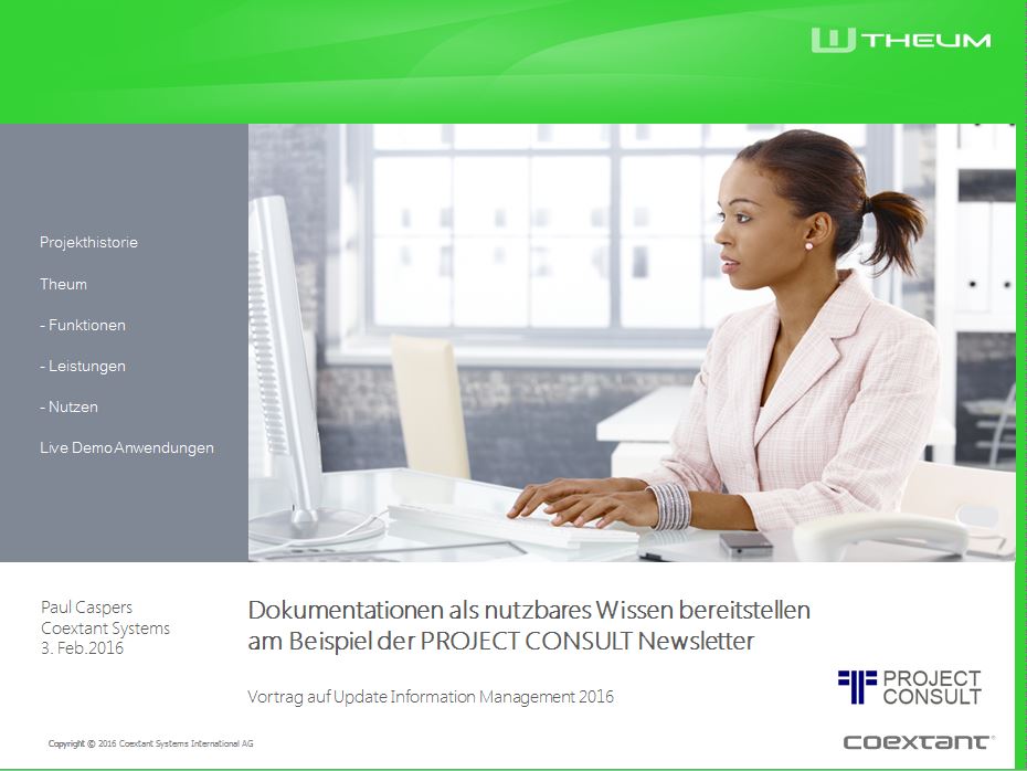 Paul Caspers "Theum für den PROJECT CONSULT Newsletter"