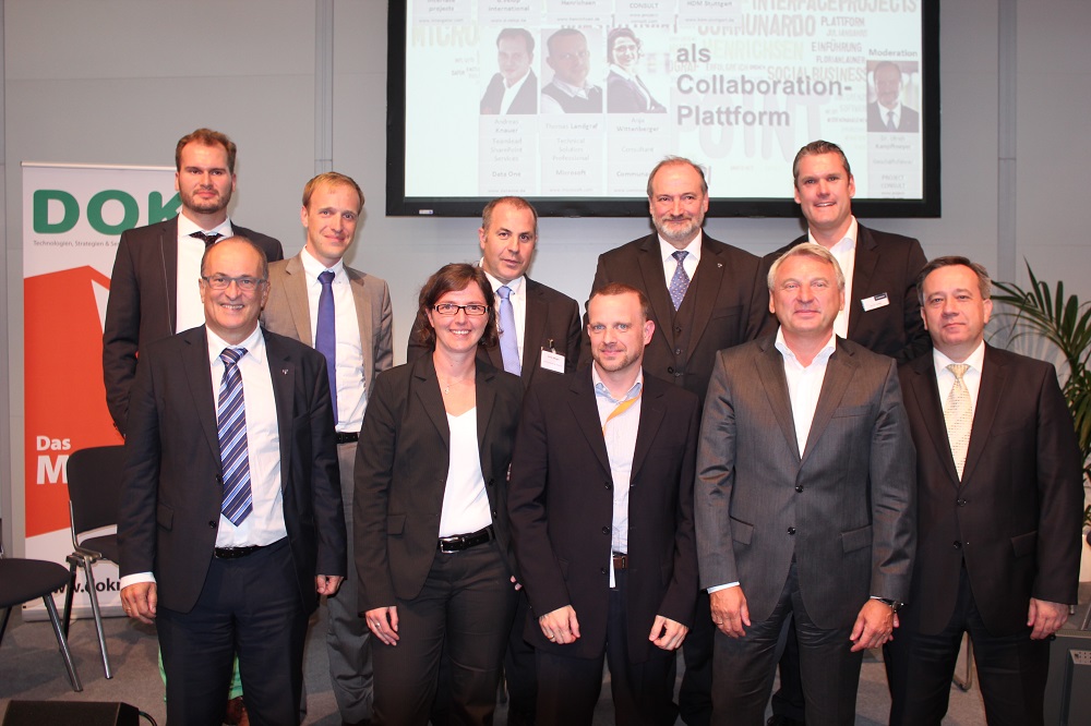 DOK-Session Sharepoint Panel-Diskussion Gruppenfoto