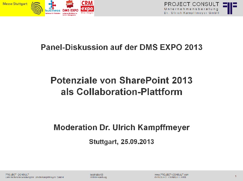 Panel-Diskussion Sharepoint Startfolie