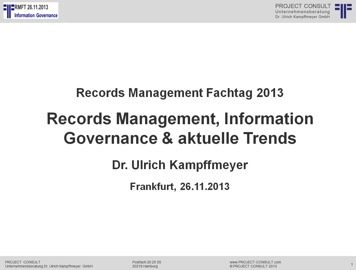 RMFT Keynote Kampffmeyer: Titelfolie