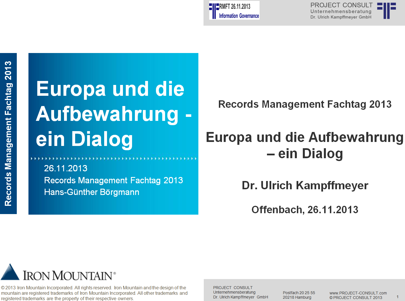 RMFT PC+Iron Mountain: Titelfolie