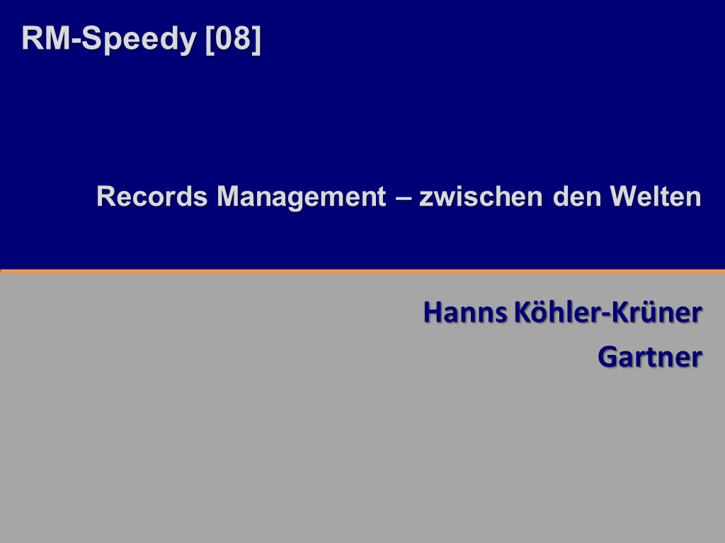 RM-Speedy Gartner Titelfolie RMK2014