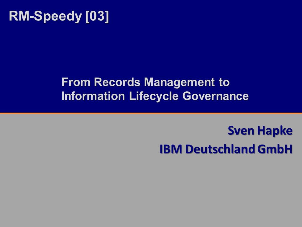 RM-Speedy IBM Titelfolie RMK2014