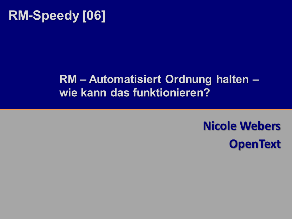 RM-Speedy OpenText Titelfolie RMK2014