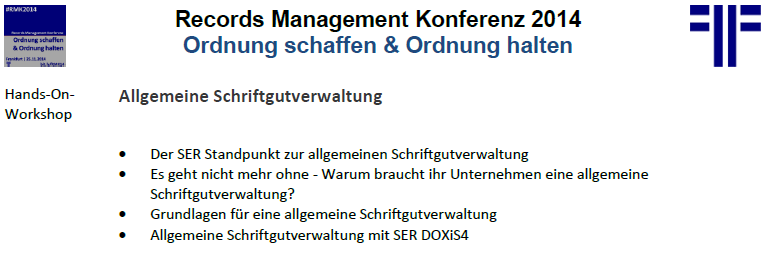 Workshop SER RMK2014